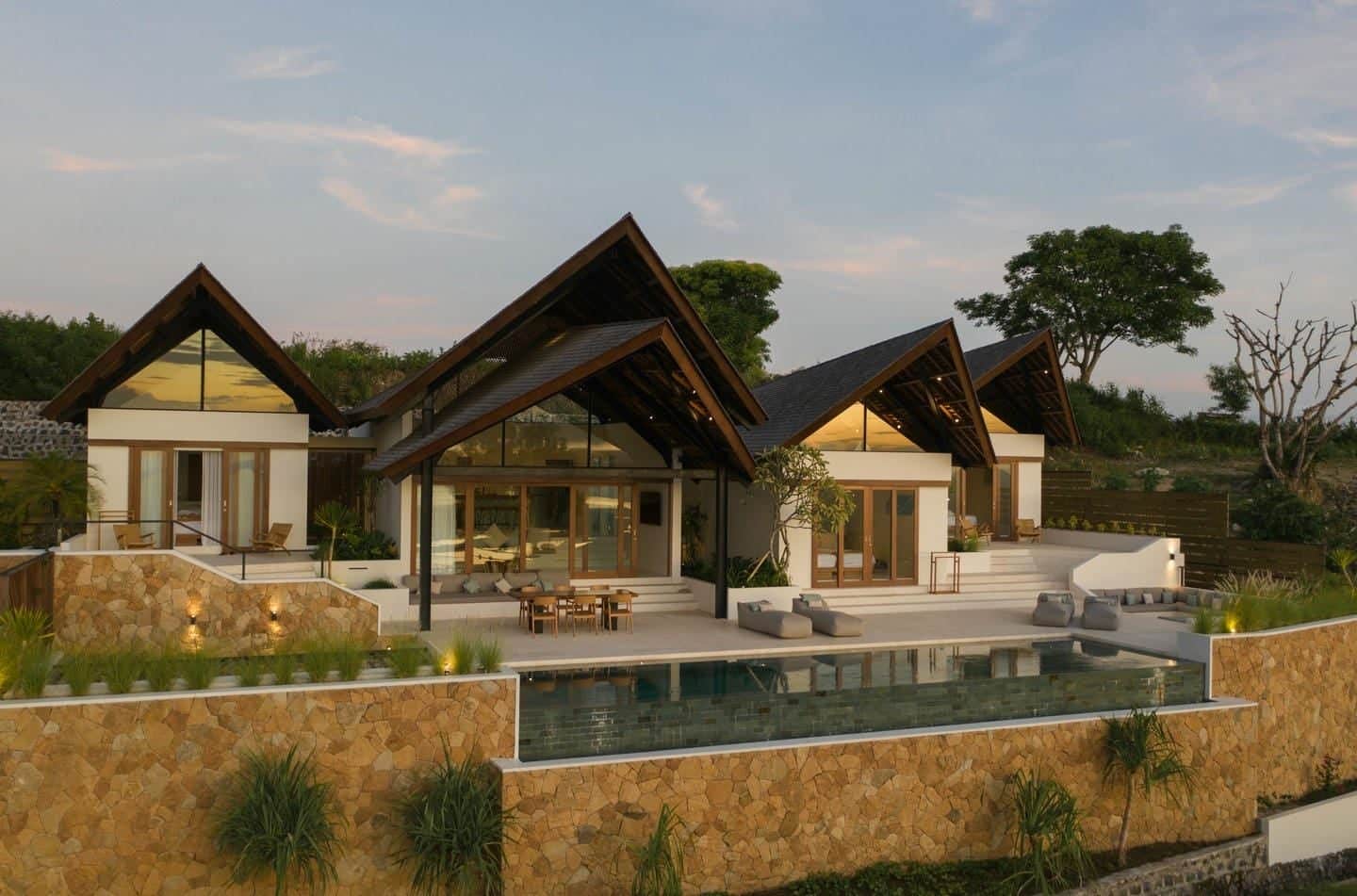 Ready Now Ocean View 3 Bedroom Luxury Eco-villa for Sale Freehold in Lombok