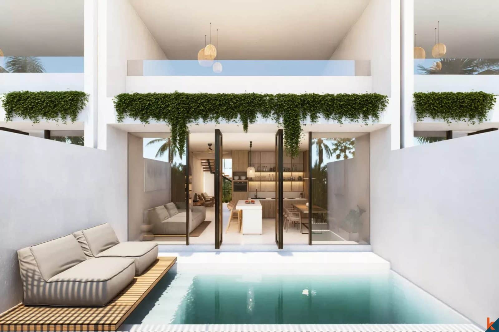 Serene Two Bedroom Leasehold Villa in Berawa with Stunning Rice Field Views (delivery August 2026)