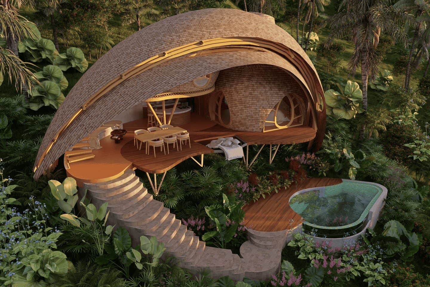 Offplan Ocean and Valley View 2 Bedroom Villa for Sale Freehold in Lombok