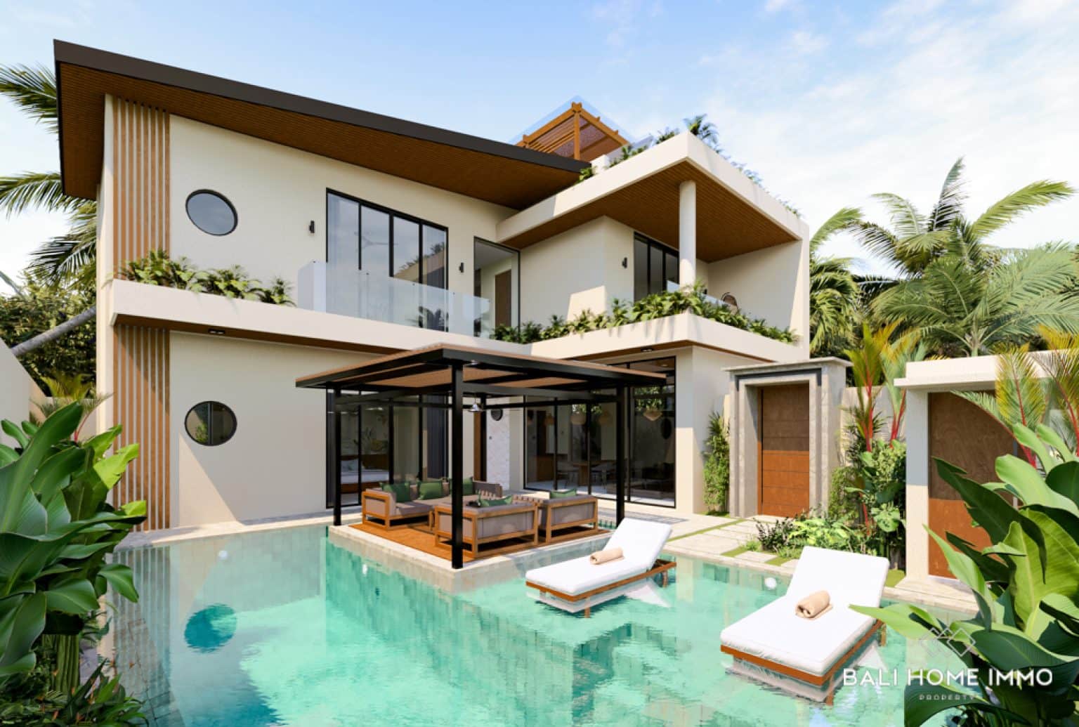 Off Plan 3 Bedroom Villa with Panoramic Sea View for Sale Leasehold in Ungasan - Rf8626a