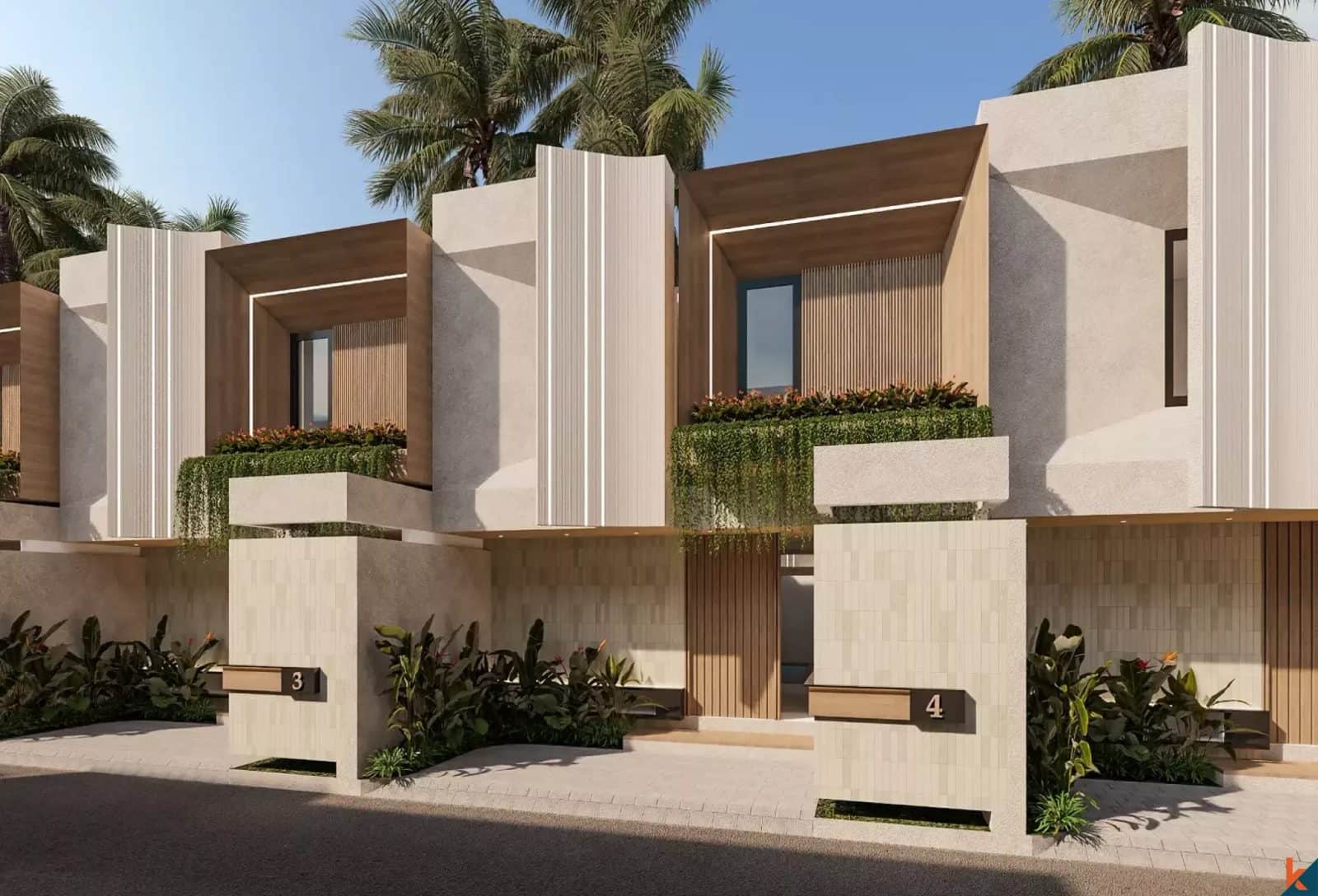 Upcoming modern two bedroom eco-villas for lease in Canggu (delivered on February 2026)