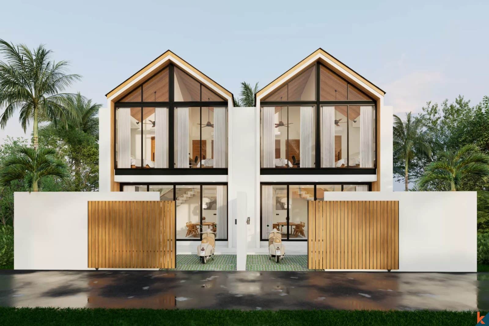 Upcoming Two Bedroom Villa with great location in Seseh