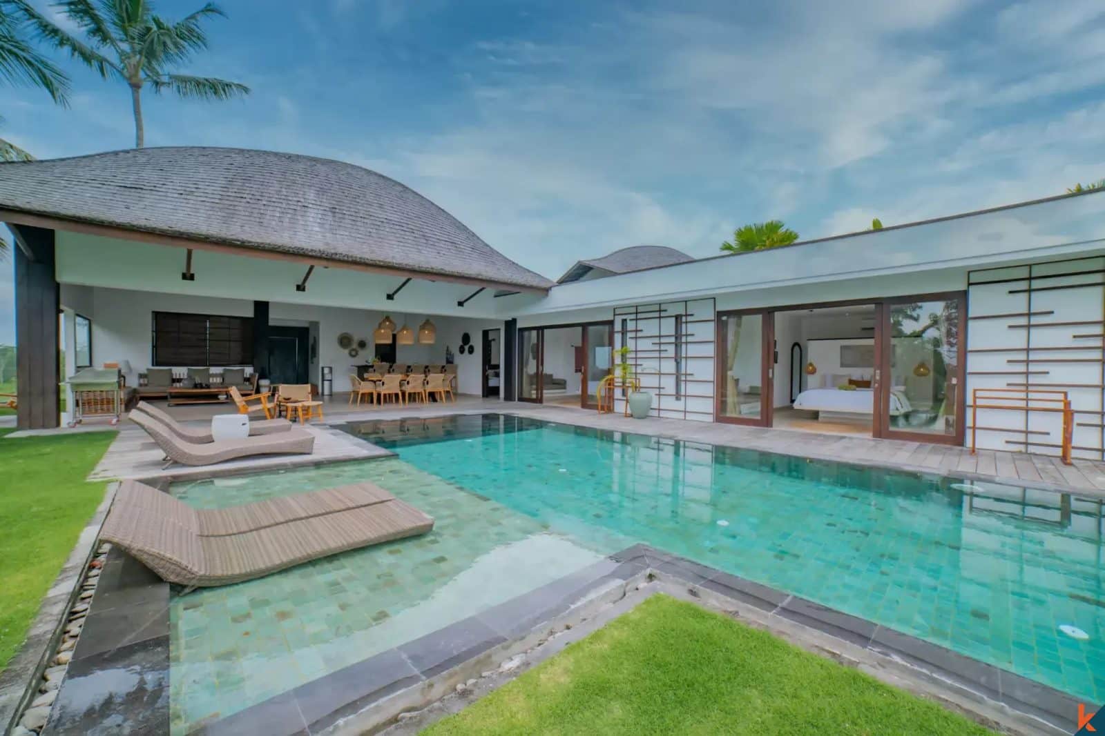 Luxurious three bedroom leasehold villa with amazing design in Ubud