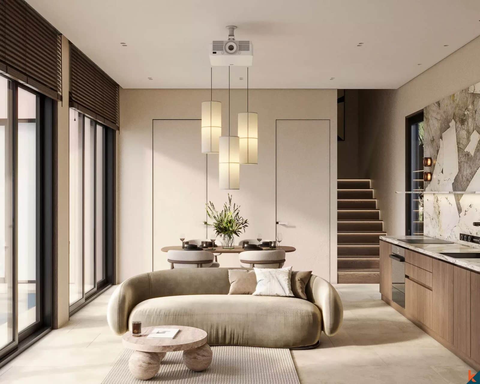 Upcoming cliff side three bedroom leasehold property in Pandawa