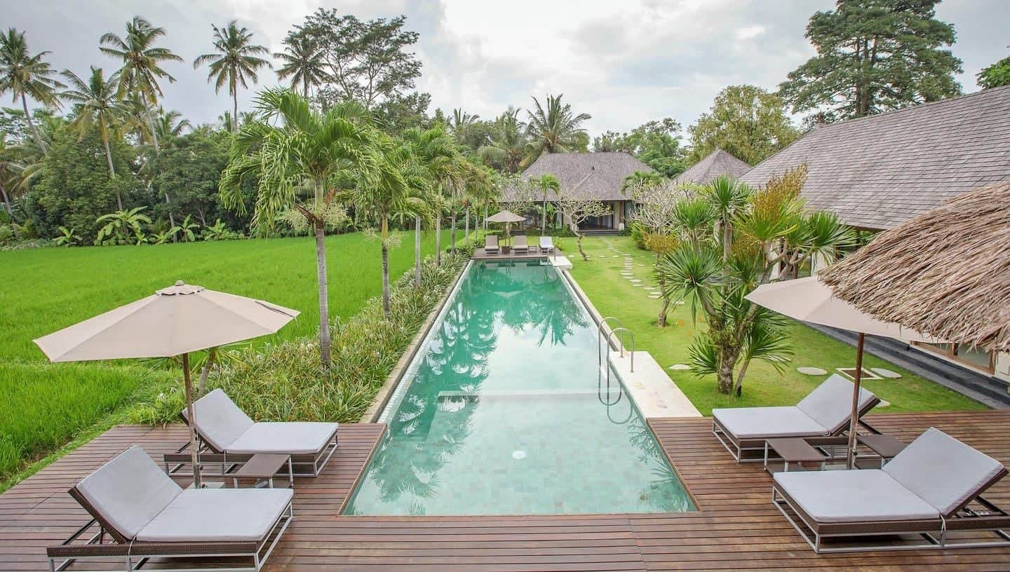 Ricefield View 4 Bedroom Villa for Sale Freehold in Ubud