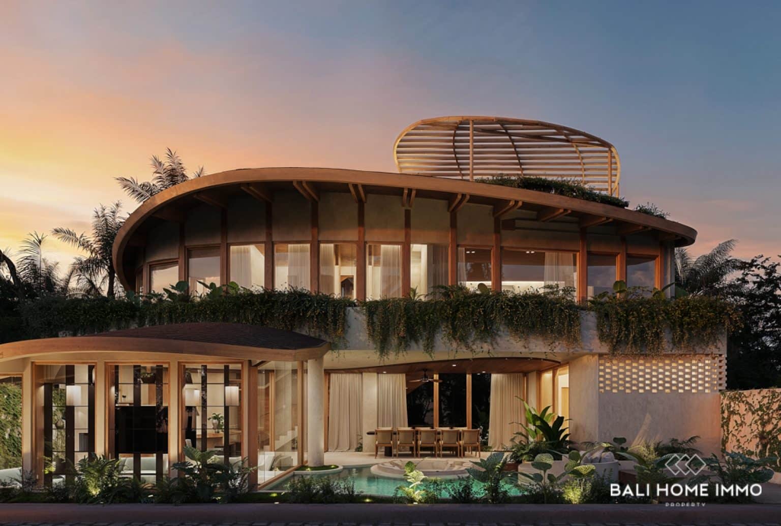 Off Plan 3 Bedroom Ocean View Villa + Private Loft Suite & Rooftop Jacuzzi for Sale in Uluwatu