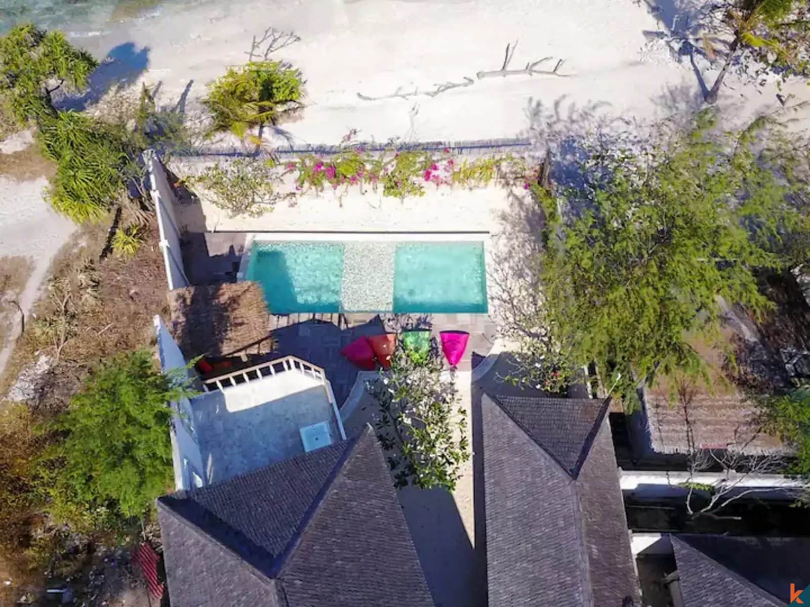 Beautiful four bedroom beachfront estate for sale in Gili Meno