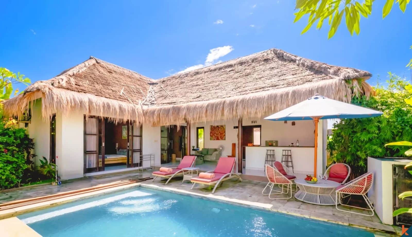 Stylish two bedroom Balinese villa for lease in Ungasan