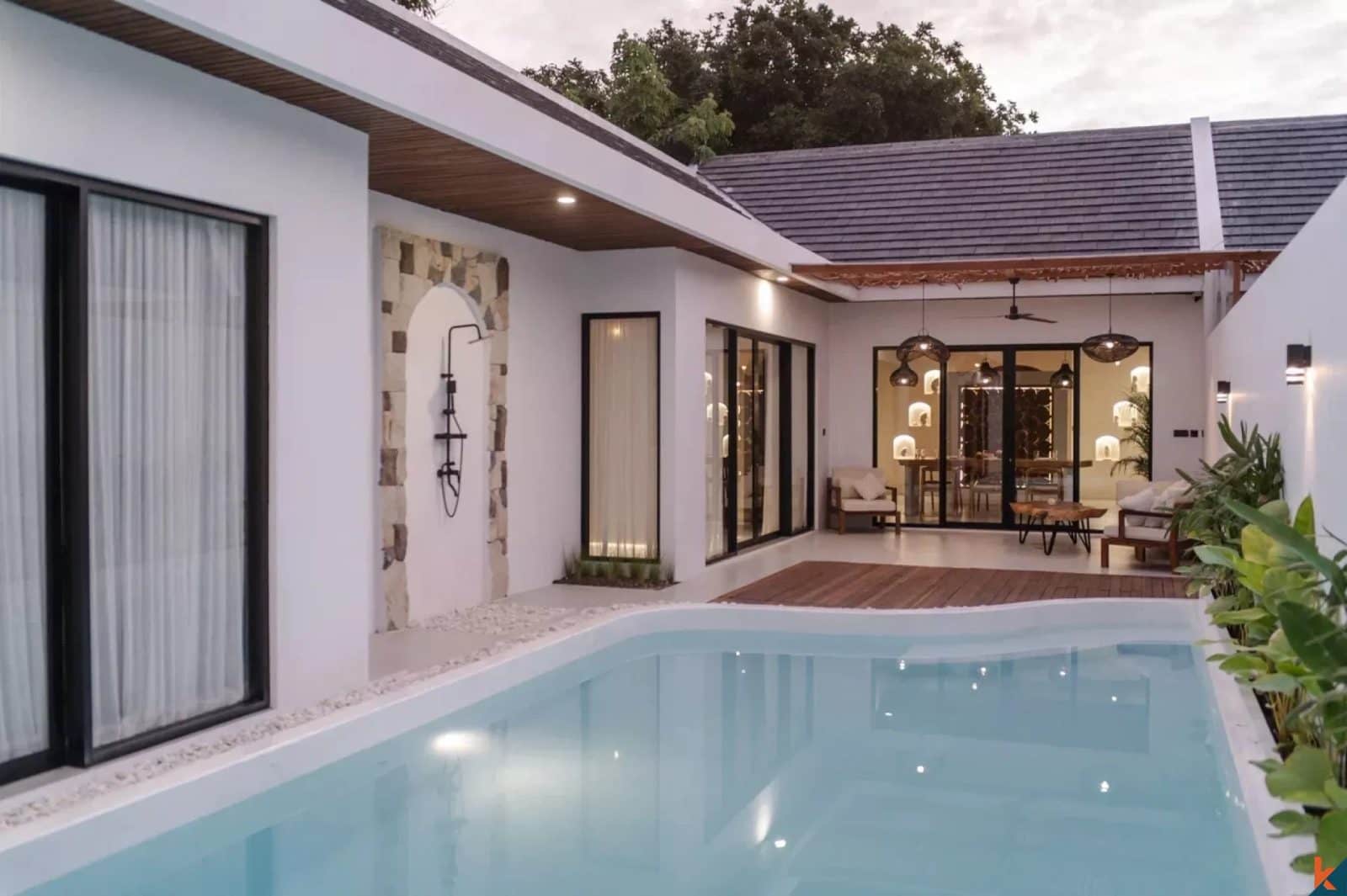 Brand new two bedroom leasehold villa with green views in fashionable Uluwatu