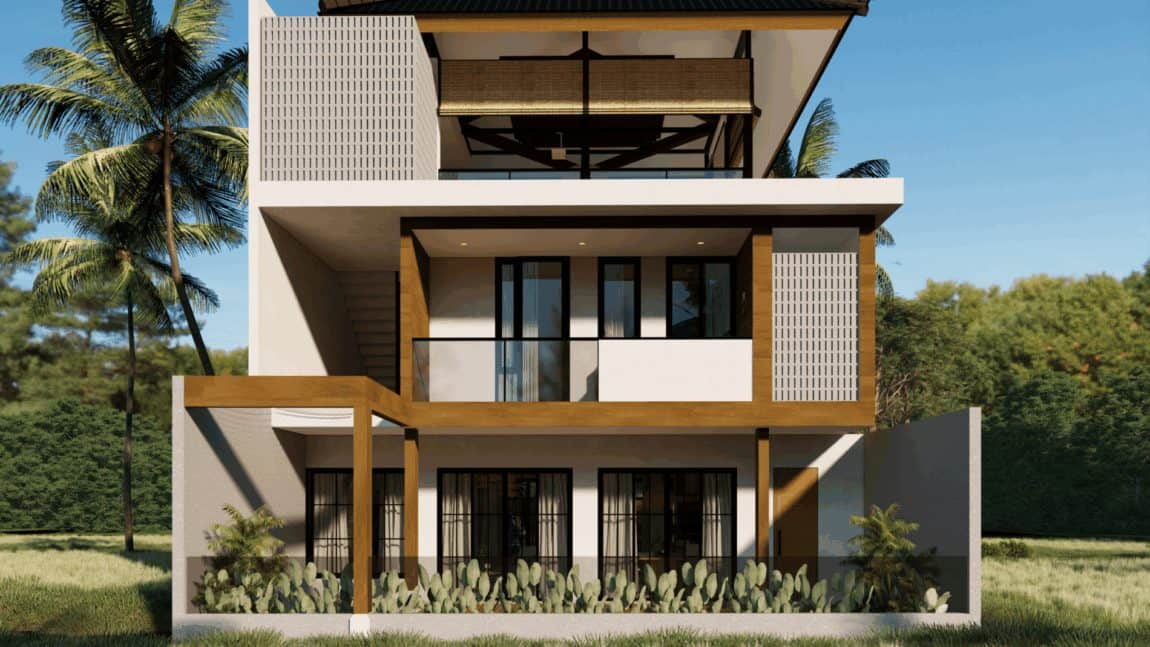 Modern 2-Bedroom Signature Villa with Rooftop Lounge & Panoramic Rice Field Views in Petulu, Ubud