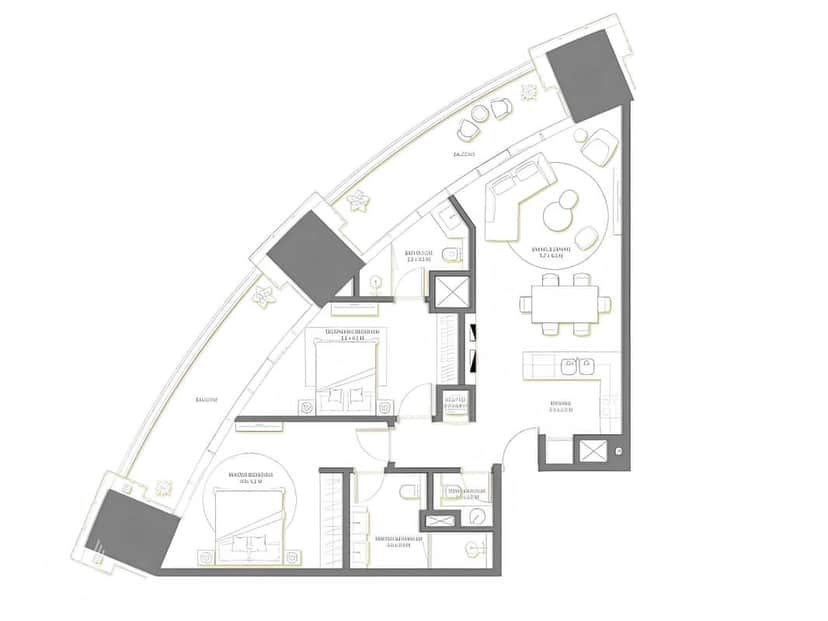 2-bedroom freehold apartment in Palm Jumeirah — photo 4 of 5