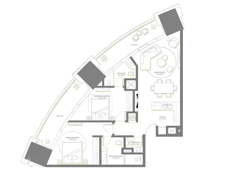 2-bedroom freehold apartment in Palm Jumeirah — photo 3 of 5