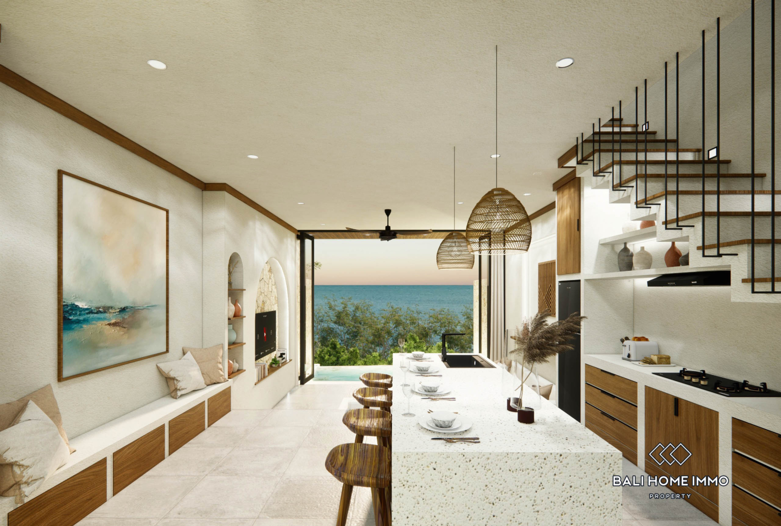 Off Plan 2 Bedrooms Ocean View Villa for Sale in Uluwatu Ungasan - Rf6020