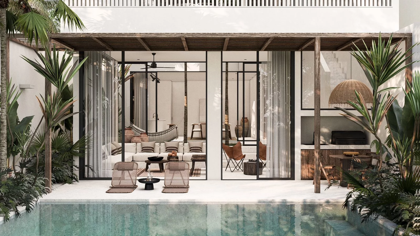MODERN CHARMING BOHO 2 BEDROOM VILLA FOR SALE LEASEHOLD IN UBUD BE-405