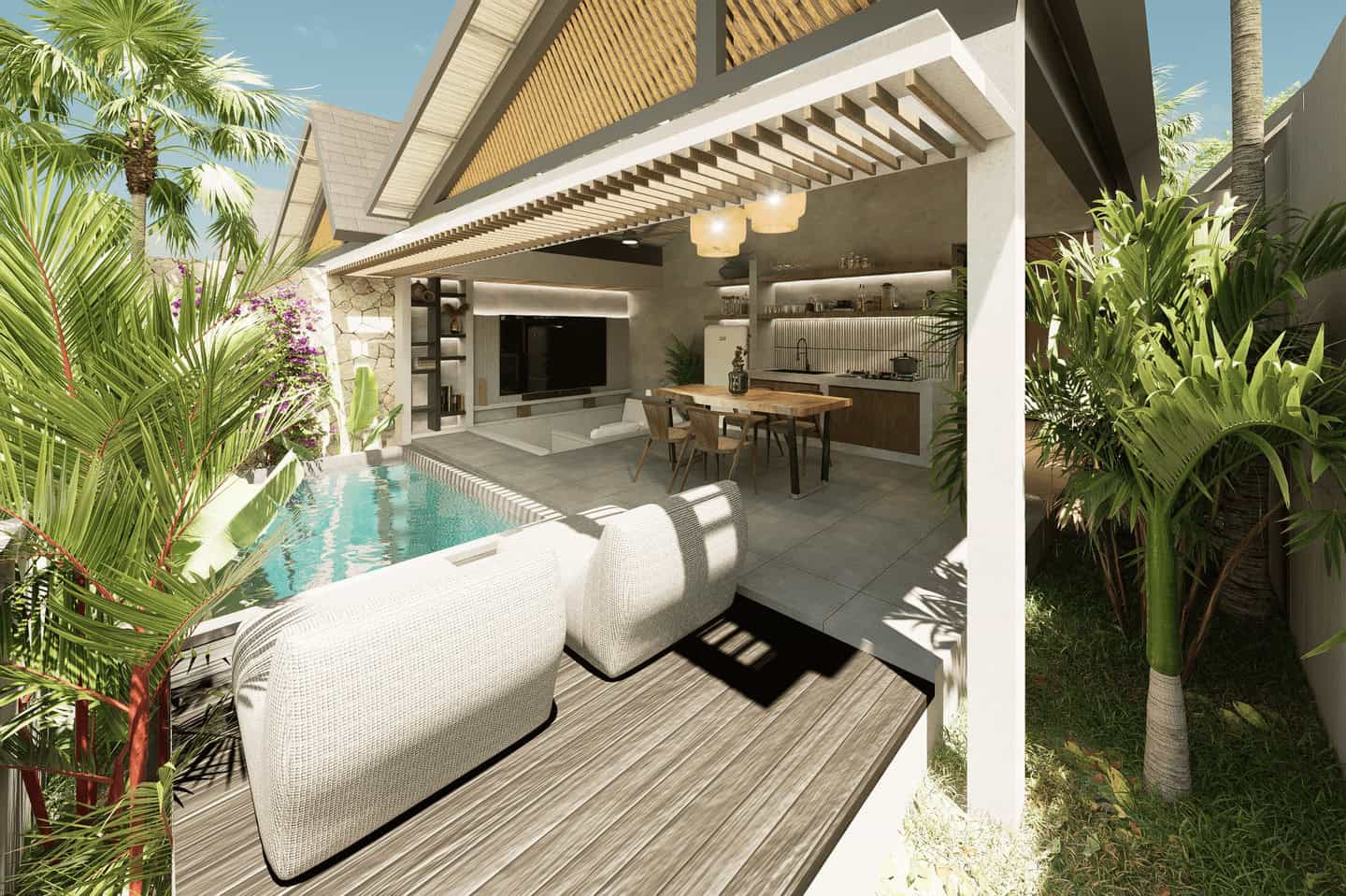 OFFPLAN 1 BEDROOM VILLA FOR SALE LEASEHOLD IN UNGASAN BALI BE-1998