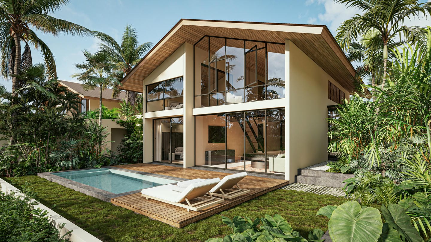 MODERN TROPICAL STYLE 3 BEDROOM VILLA FOR SALE FREEHOLD IN KEDUNGU BE-2132