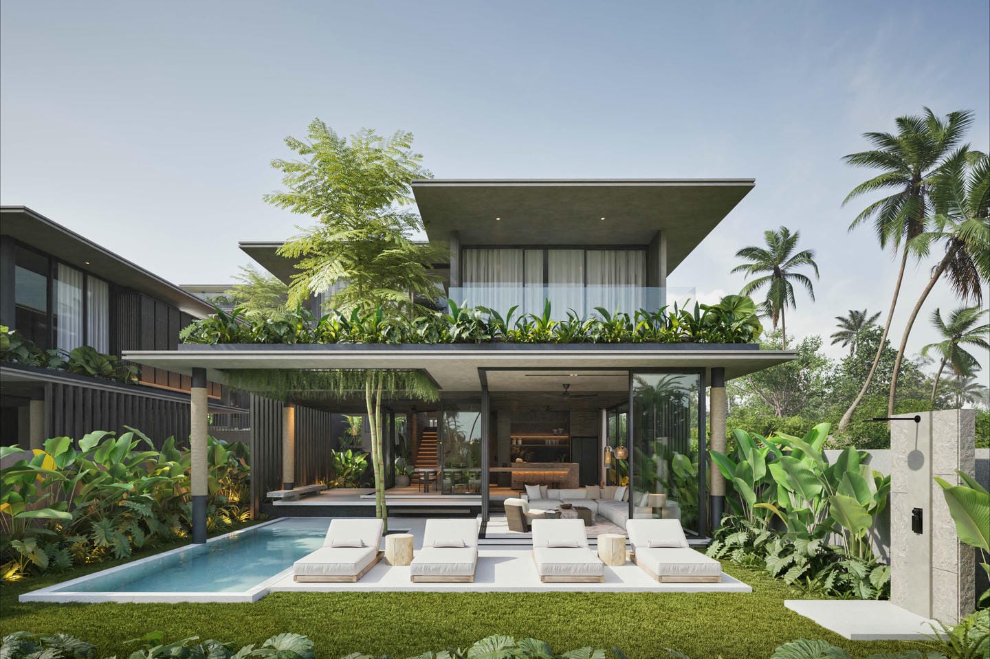 JUNGLE VIEW 3 BEDROOM VILLA FOR SALE LEASEHOLD IN PECATU BE-2419