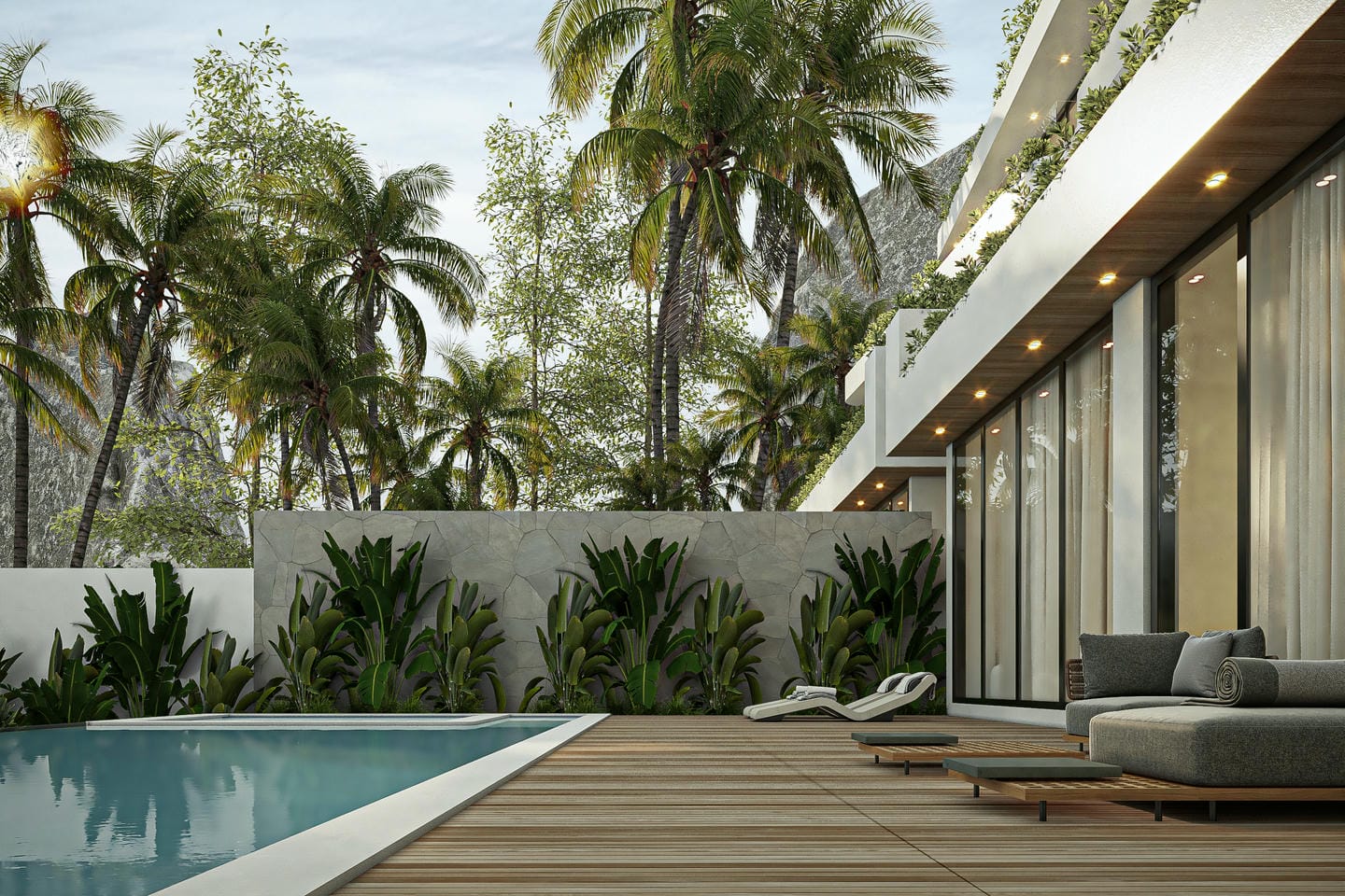 OFFPLAN 3 BEDROOM OCEAN FRONT LUXURY VILLA FOR SALE LEASEHOLD IN SESEH BE-2405