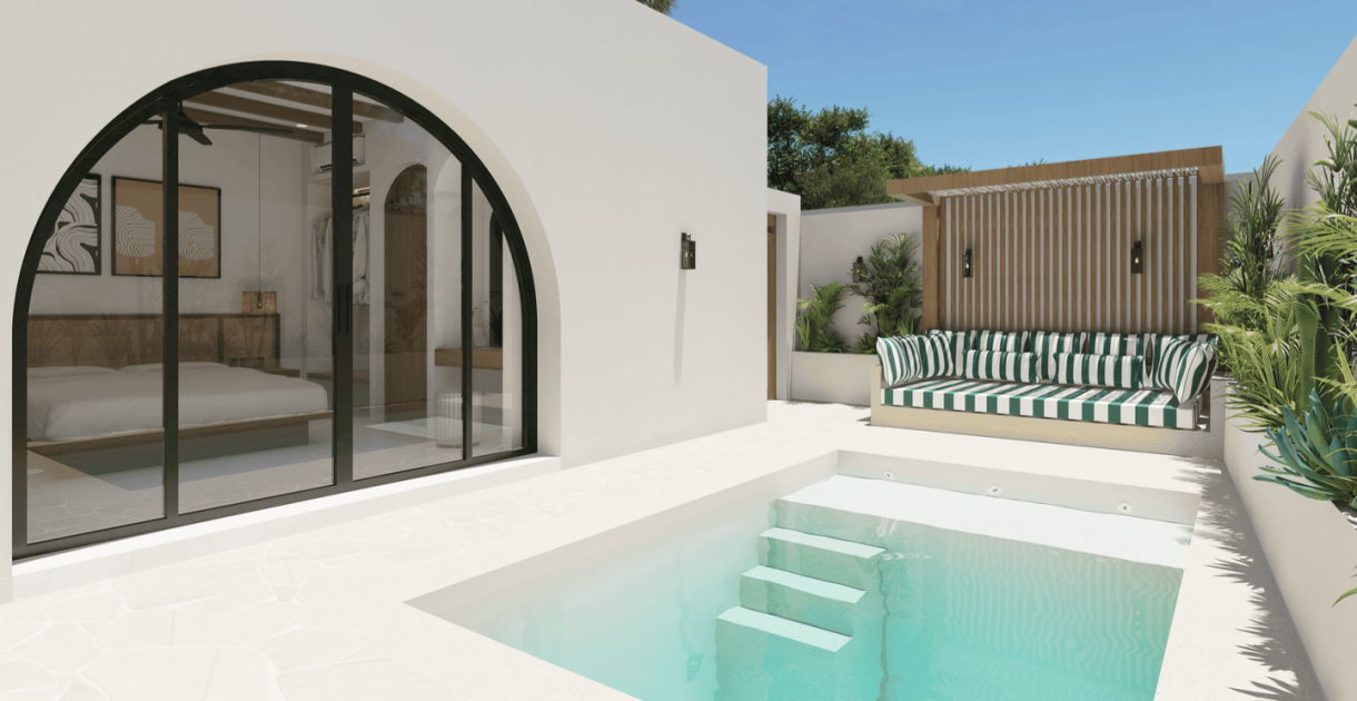 MODERN TROPICAL 1 BEDROOM VILLA CLOSE TO BINGIN BEACH BE-3040