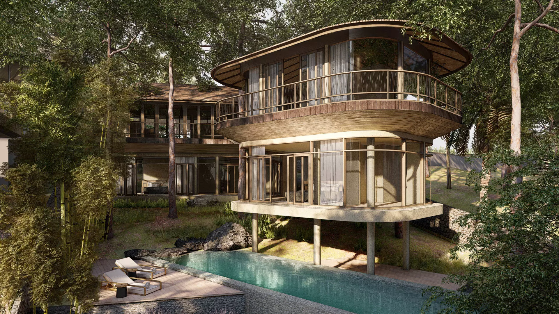 RIVERFRONT VIEW 4 BEDROOM VILLA FOR SALE LEASEHOLD IN BUWIT SESEH BE-457