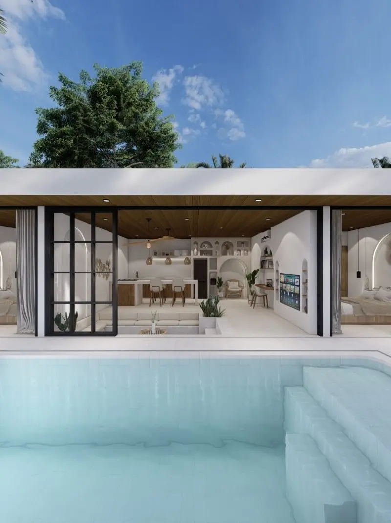 3 bedroom Tropical villa in Kerobokan