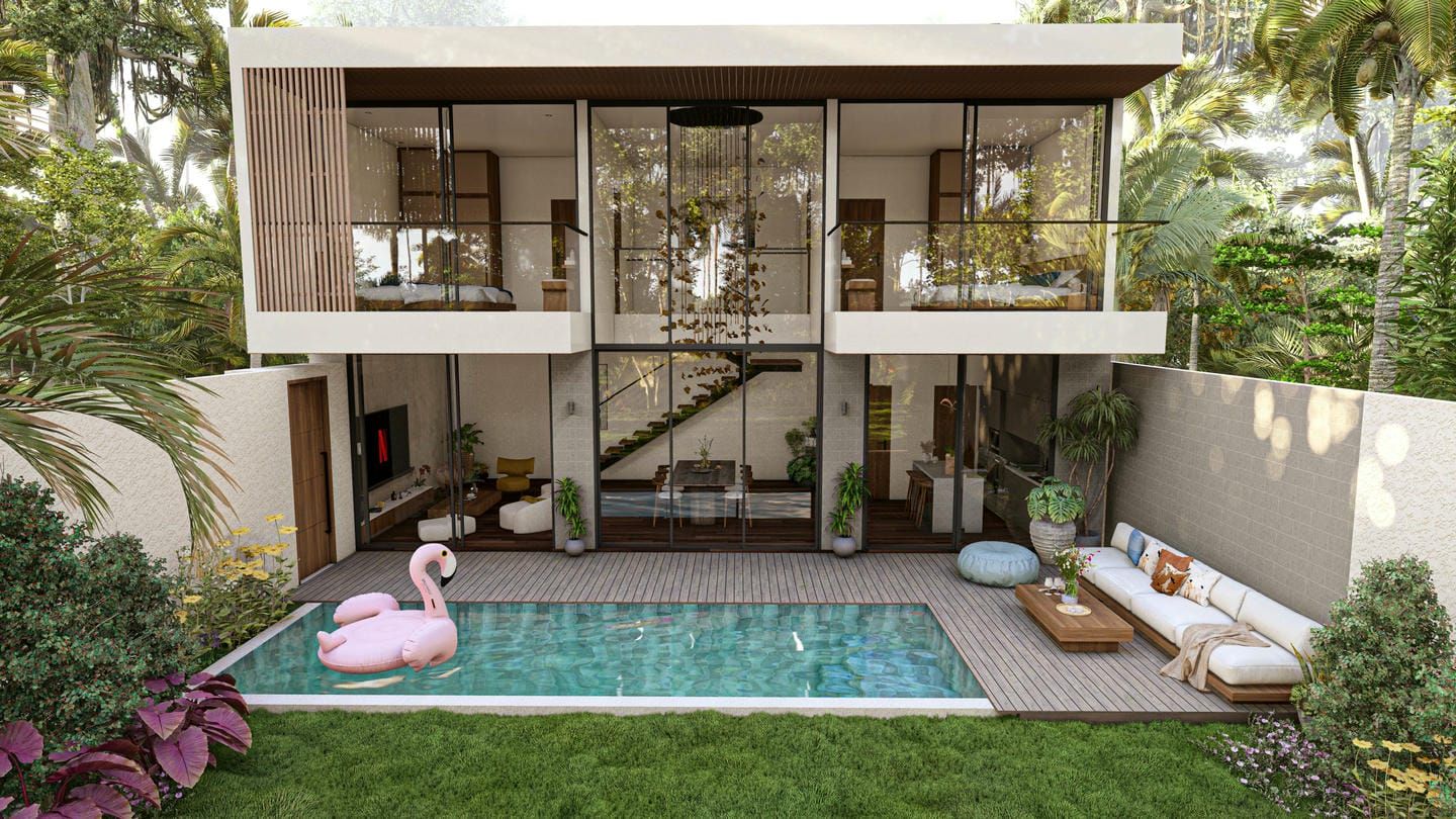 OFFPLAN 2 BEDROOM VILLA FOR SALE LEASEHOLD IN PERERENAN BE-2516