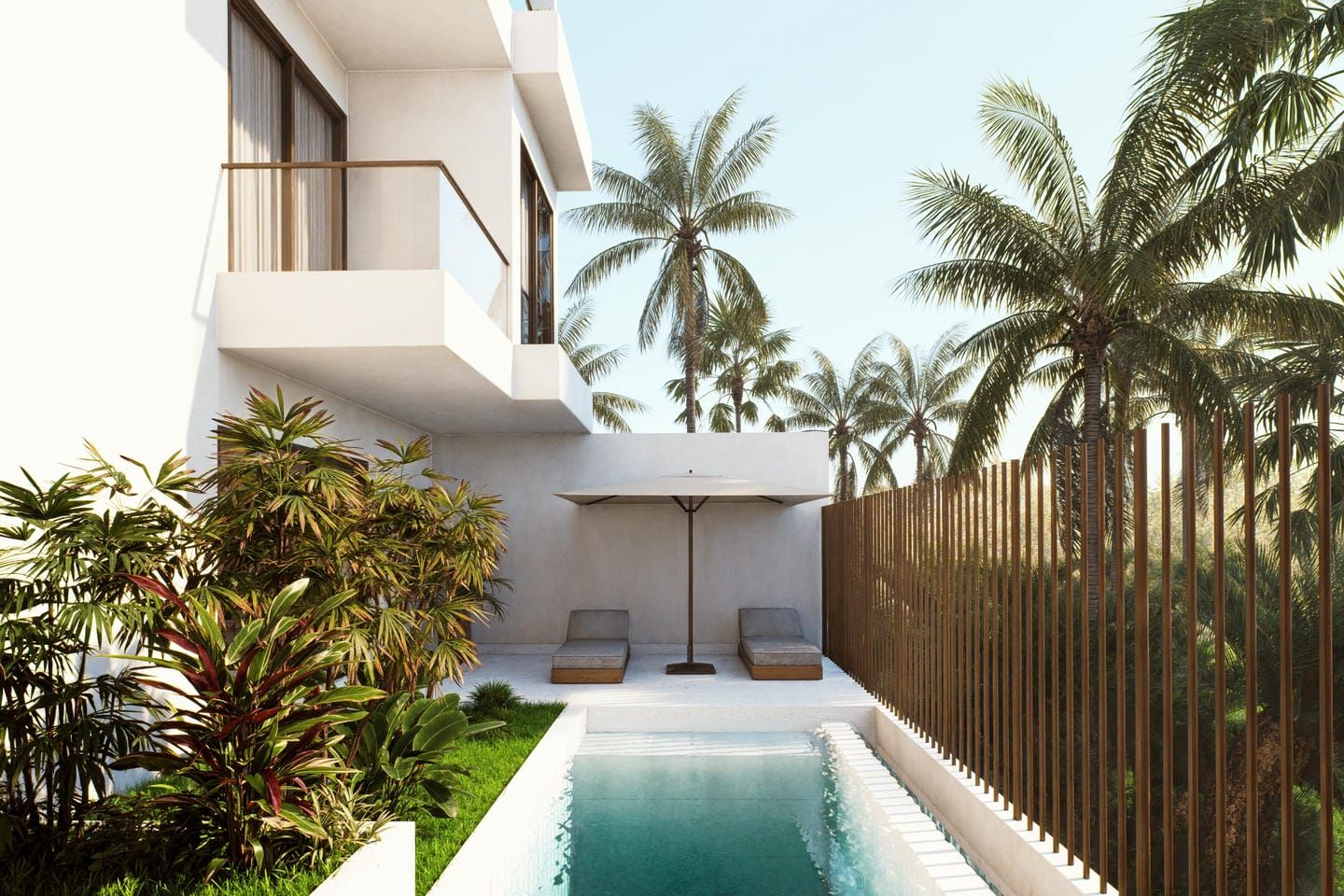 RICEFIELD AND JUNGLE VIEW 3 BEDROOM VILLA FOR SALE LEASEHOLD IN BERAWA BE-2417