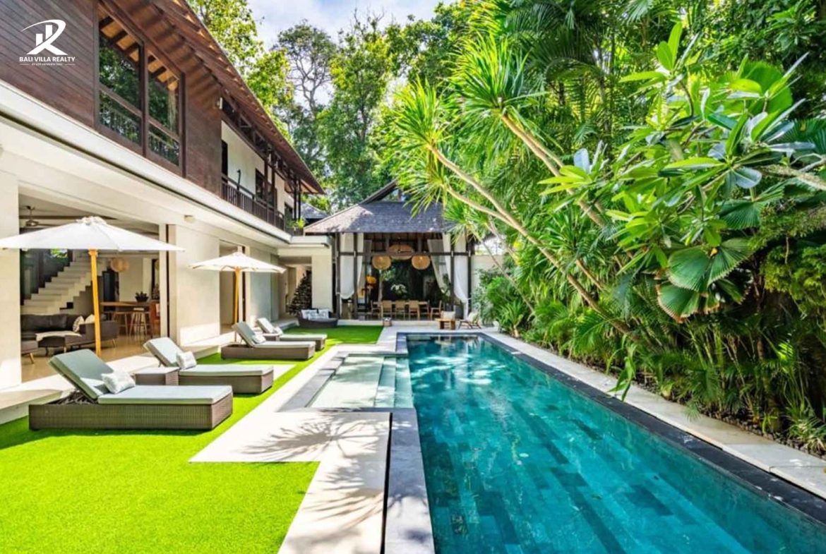 The Ultimate Coastal Estate: A 5-Bedroom Tropical Sanctuary Walking to Seminyak Beach For Sale Freehold