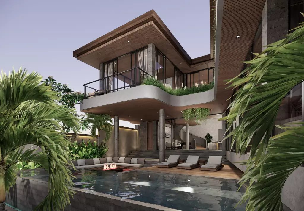 Contemporary 4 Bedroom Villa for Sale Leasehold in Ubud Be-1300