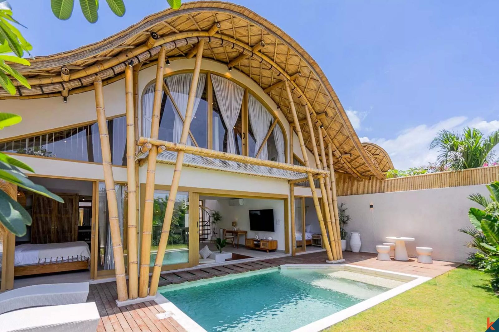 New tropical style three bedroom leasehold villa in Tibubeneng