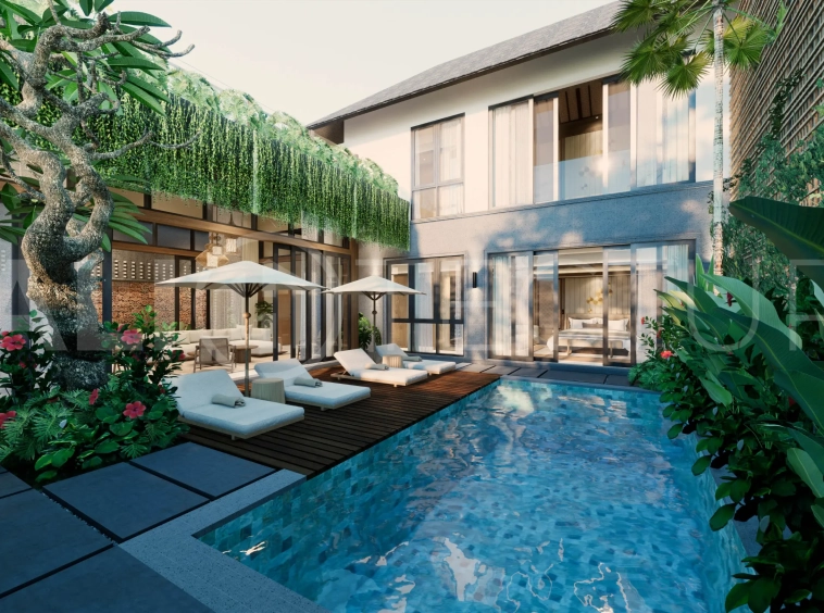 Exclusive 2BR Villa In Seminyak for Sale with Big Pool, Garden & Modern Design