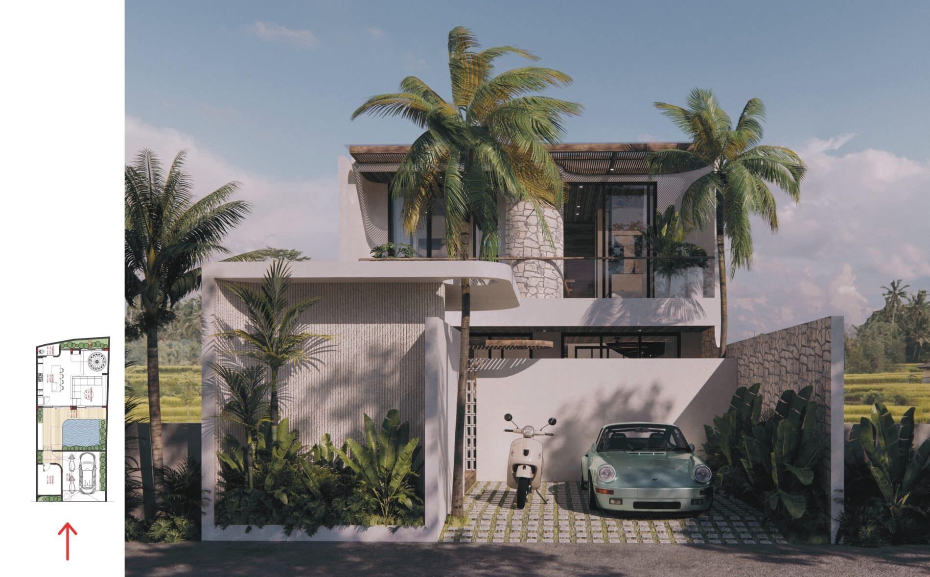Off-plan 2 bedrooms villa in Tumbak Bayuh