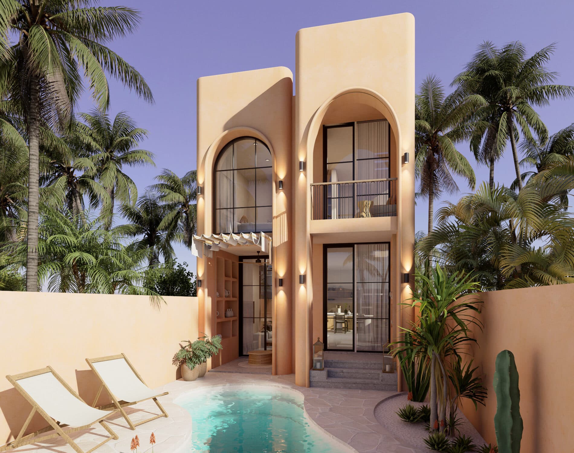 Elegant 2-Bedroom Villa with Moroccan Architecture