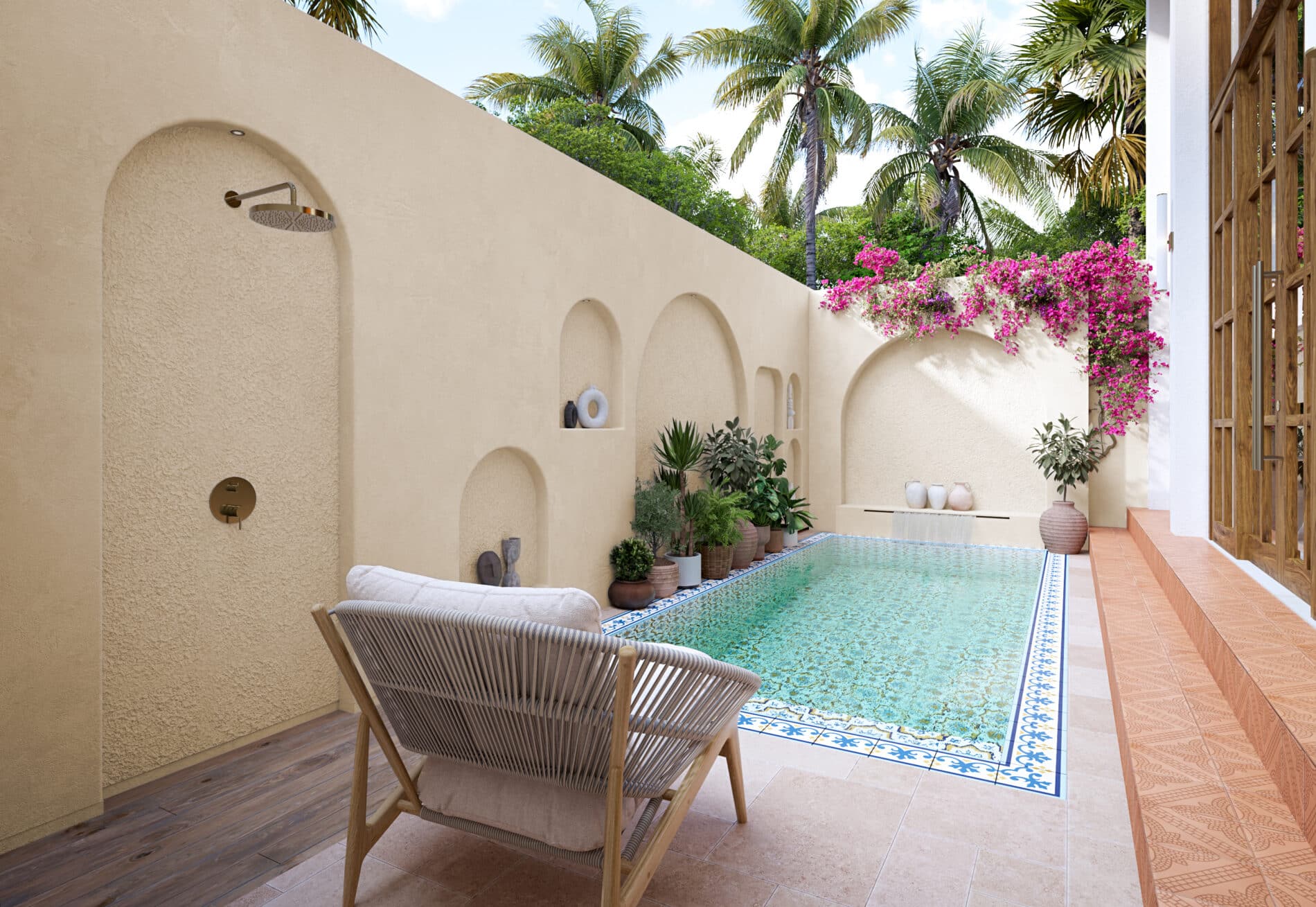 Studio 1 bedroom villa with Spanish architecture