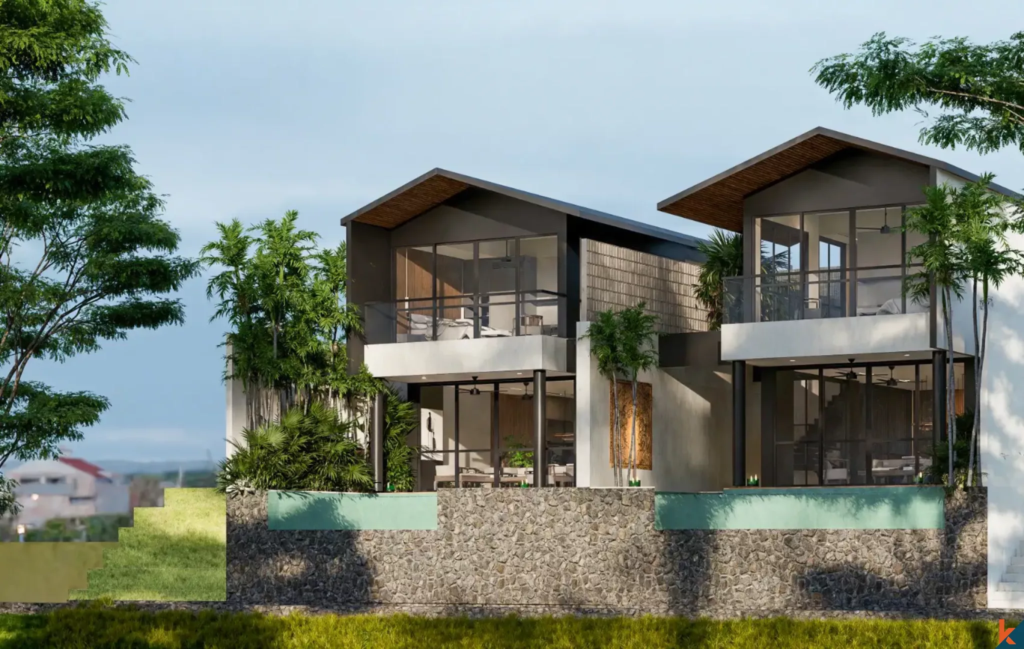 Upcoming two bedroom leasehold property with rice field views in Ubud (delivered in August 2026)