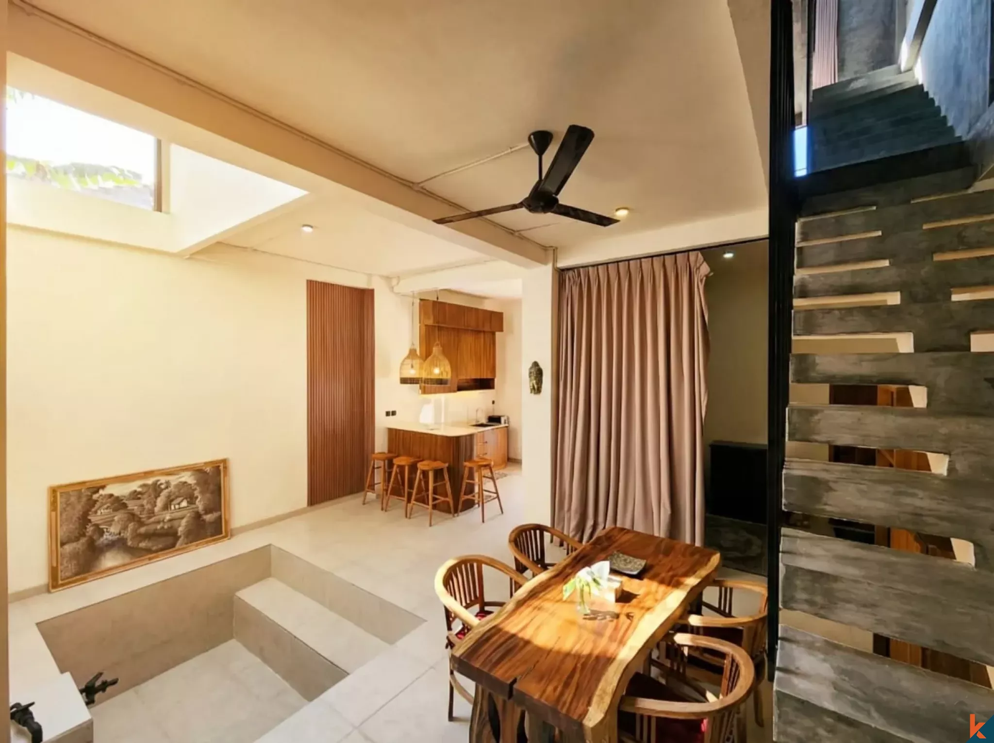Brand new two bedroom leasehold industrial townhouse in Tibubeneng