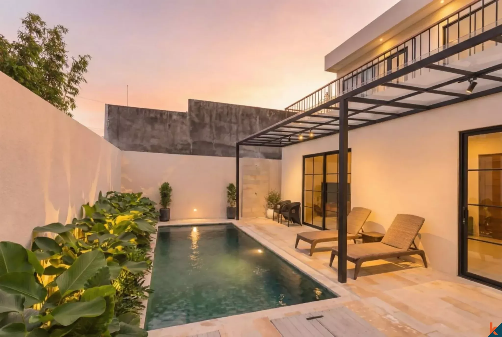 Brand new two bedroom plus office room property for lease in Kerobokan - Merta Agung