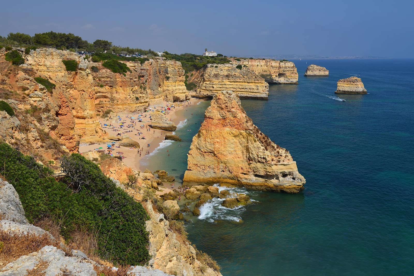 Praia da Marinha cliffs, Algarve, Portugal — Brixfox short-term-rental investment data, 2026