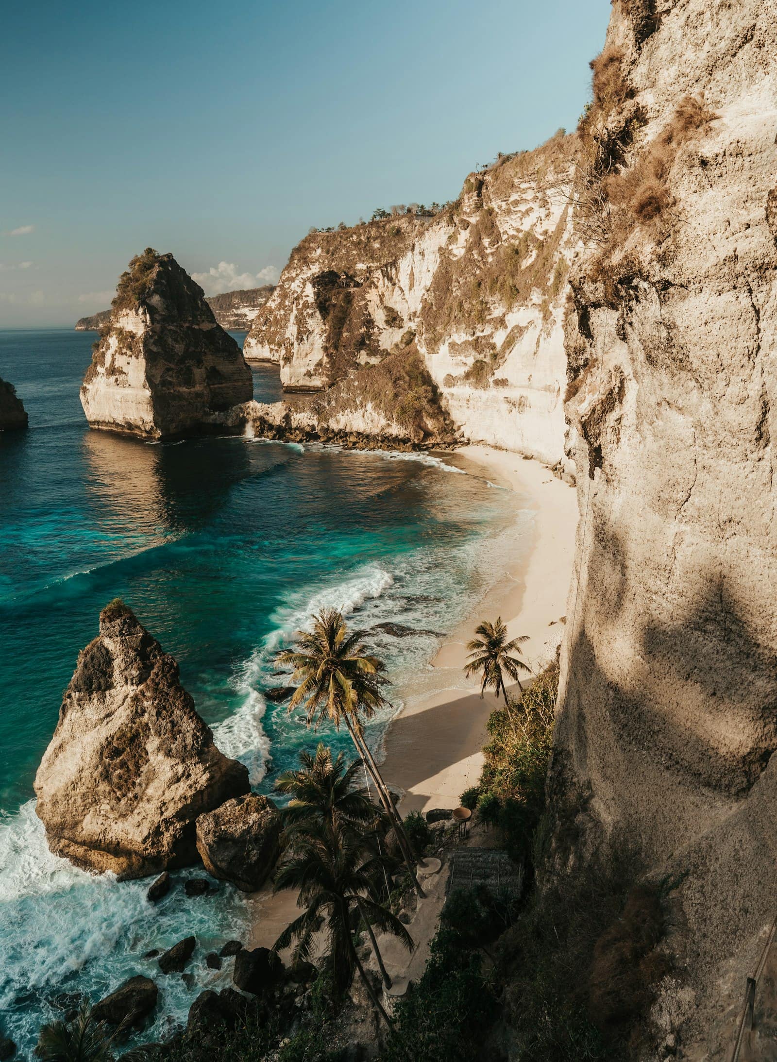 Diamond Beach cliffs, Nusa Penida, Bali — Brixfox short-term-rental investment data, 2026